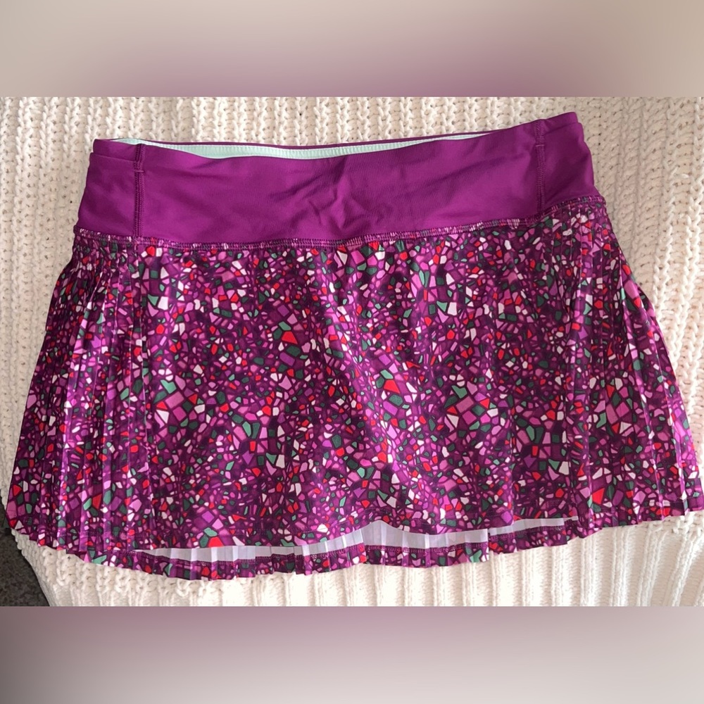 RARE Lululemon Time To Shine Paradise Camo Regal Plum Skirt Skort Size 6